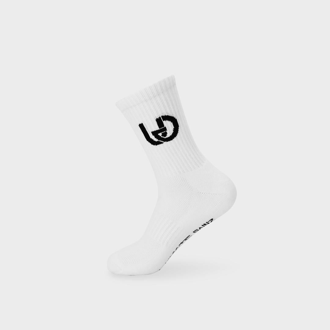 Ultimate Gainz - Calze da Prestazione Unisex - Bianco 1 Paio