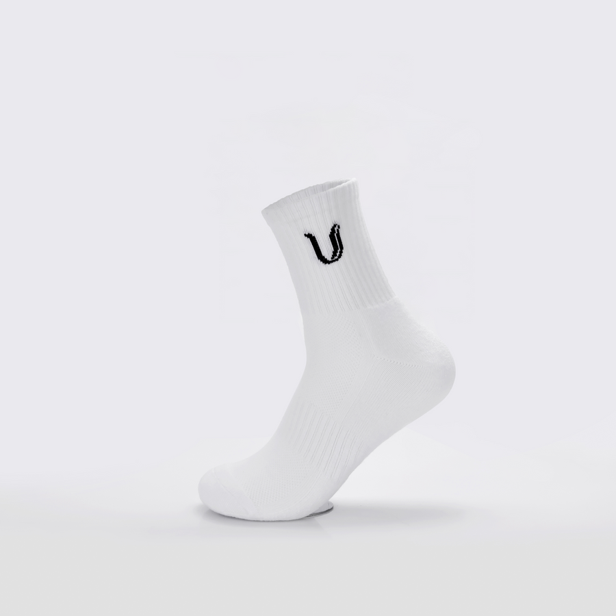 Ultimate Gainz - Calze da Prestazione Unisex - Bianco 1 Paio